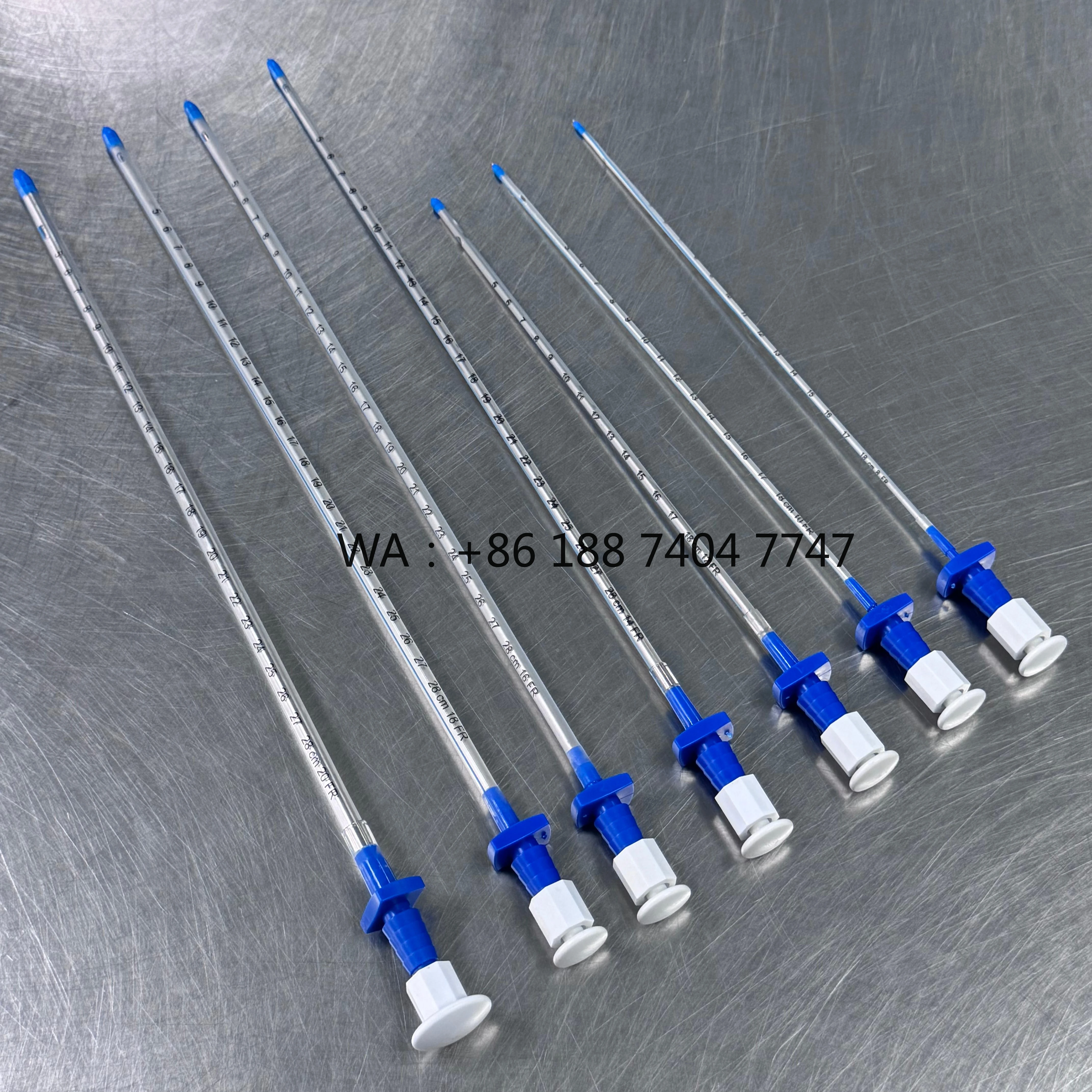 tube-de-drainage-thoracique-jetable-en-silicone