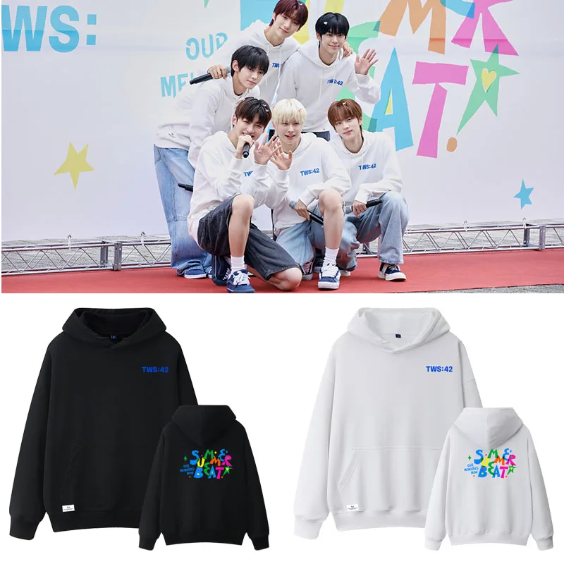 

Tws Album Summer Beat Spring Autumn Loose Hoodie Overhead Tracksuit Women's Fashion Cotton Long Sleeve Printed Sweatshirt