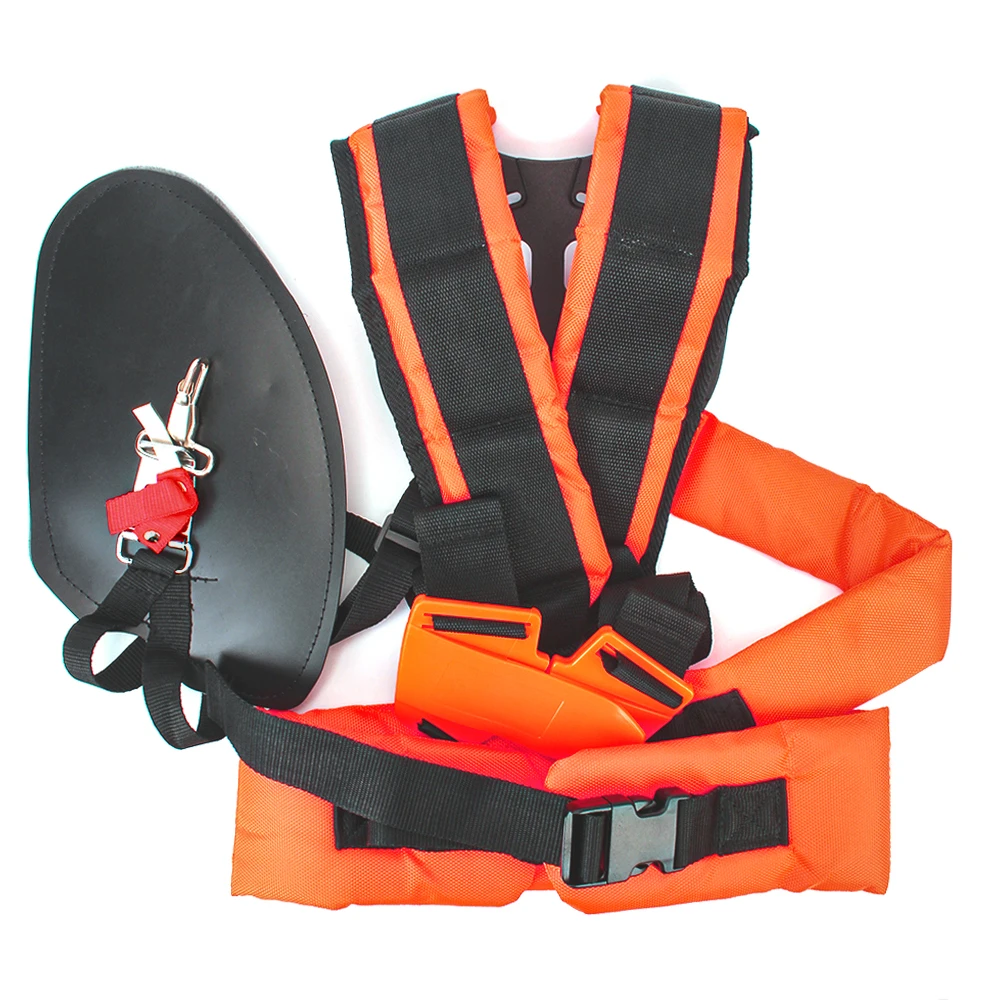Double Shoulder Harness Strap Strimmer Padded Belt Comfortable Labor Saving W Shape Adjustable