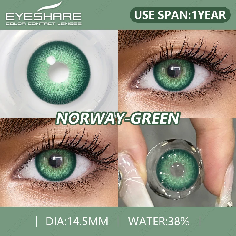 EYESHARE New Colored Contacts Lenses 2pcs Gray Color Contacts for Eyes Fashion Blue Lens Brown Contact Green Yearly Contact Lens