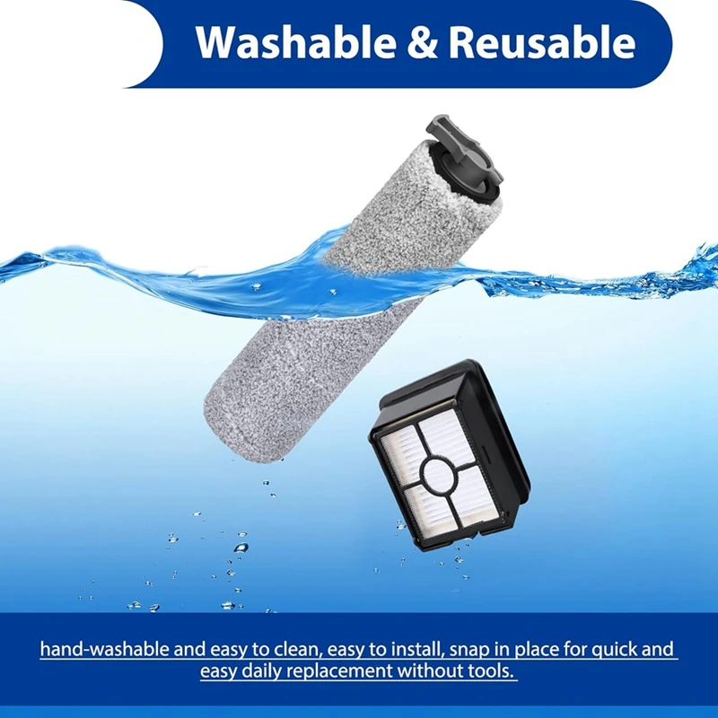 Hf3 walzen filter kit passend für bissell cross wave hf3 schnur loser nass/trocken staubsauger und mopp 3649a staubsauger zubehör