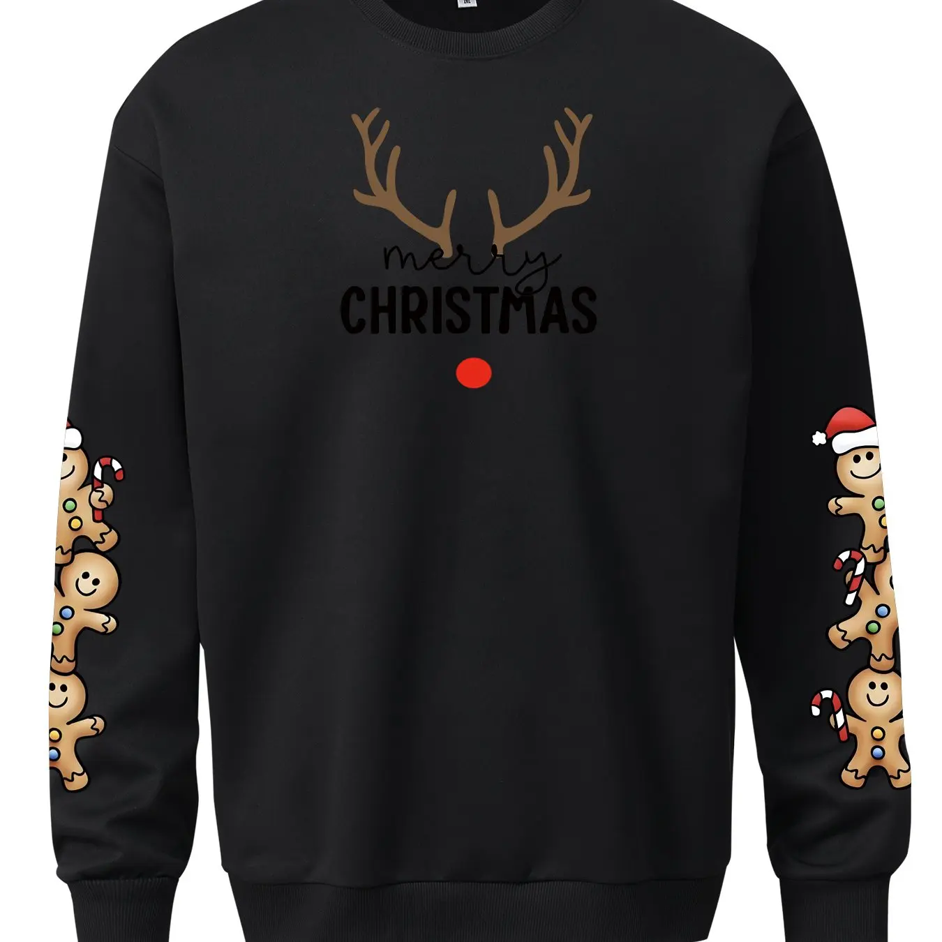 

3D Christmas Deer Printed Men's Sweatshirt Fashion Breathable Polyester Long Sleeve Tops Unisex Street Hip Hop Y2k Men Clothing