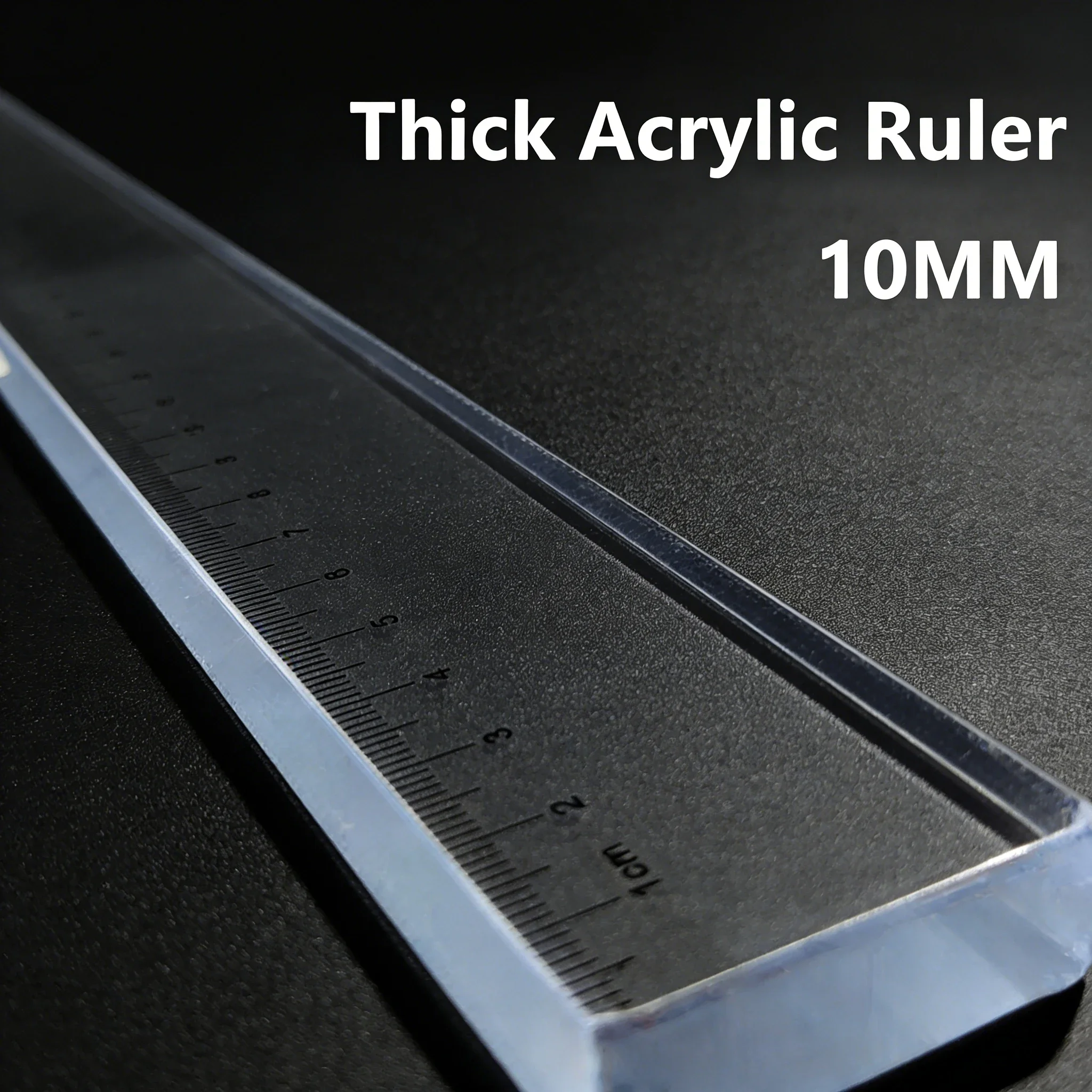 Multi-Function Paperweight Ruler - 50cm Thick Acrylic Cutting Grid for Graphic Design, Calligraphy & Craft