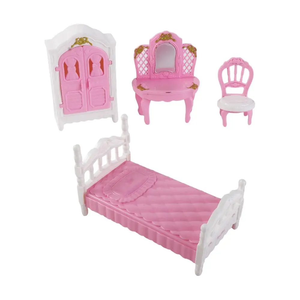 Decoração simulação móveis rosa casa de boneca acessórios miniaturas móveis casa de bonecas poltrona sofá conjunto