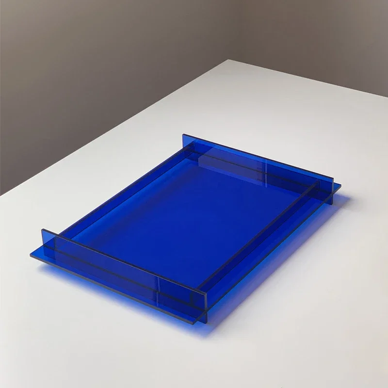 Banja Rectangular Transparente  Acrílico para Bebidas, Frutas, Pasteles, Joyería, Aretes, Collares y Perfumes