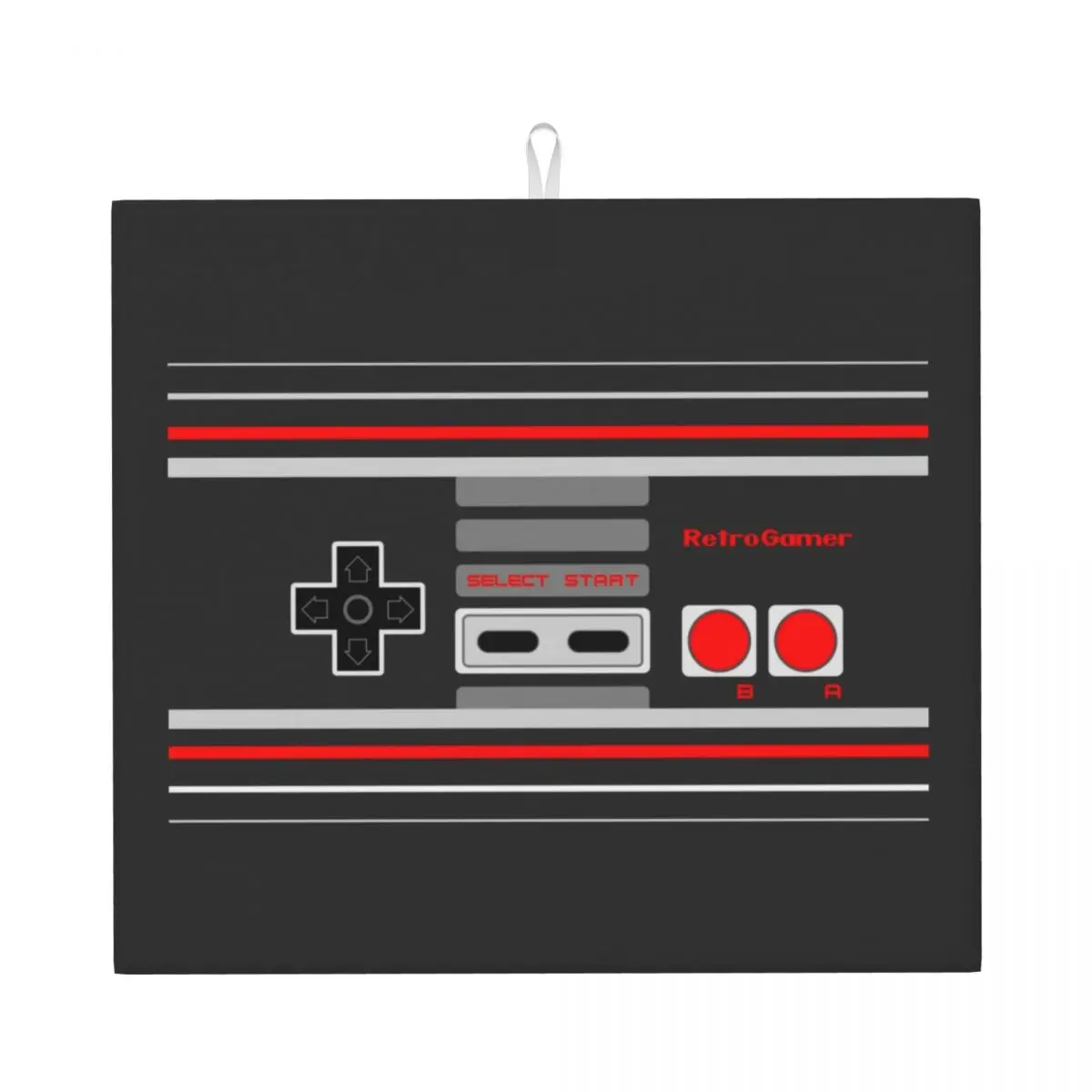 Custom Absorbent Microfiber Retro Gamer Gaming Controller Dish Drying Mat for Kitchen Quick Dry Video Gamepad Drainer Pads for