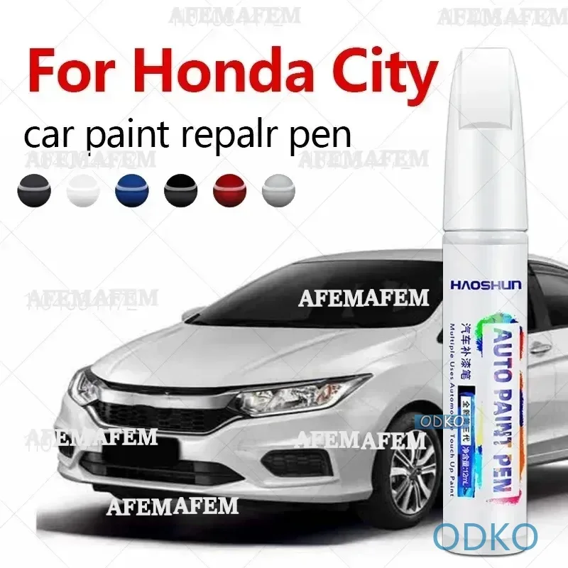 Paint Repair Pen Touch Up Scratch Remover DIY Auto Accessories Black White For Honda City 1981-2025 GM2 /GM3 GM6 / GM7 / GM8 GN