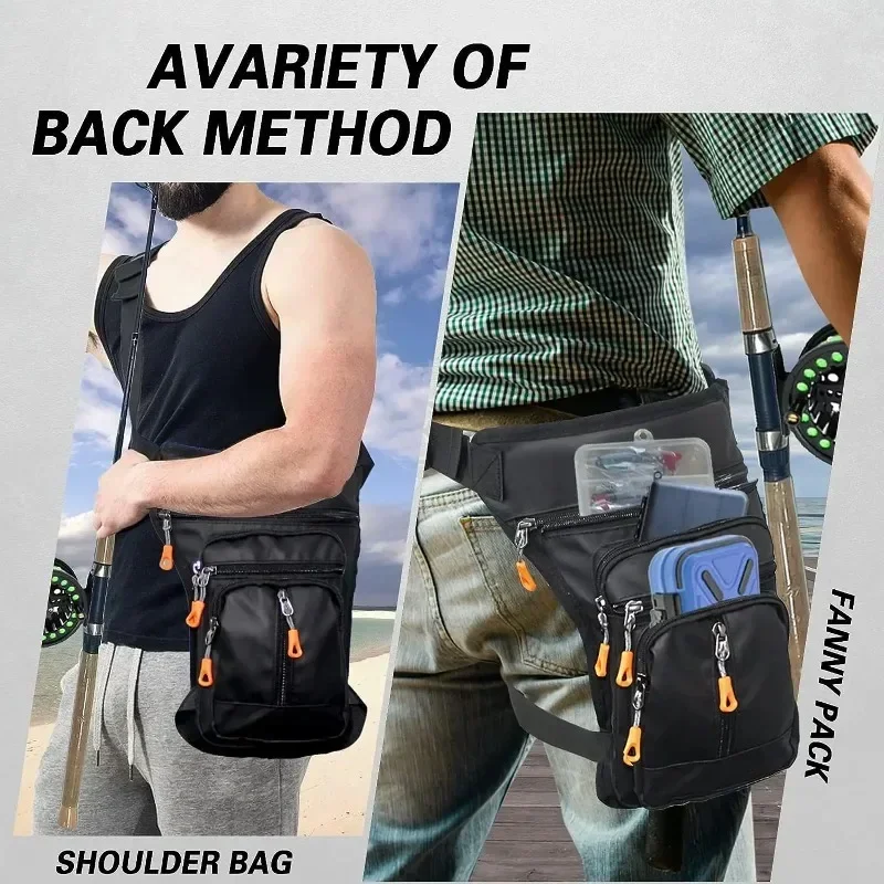 Bolsa de cintura caída para motocicleta, cinturón para muslo, cadera, impermeable, táctica, para viaje, celular/teléfono móvil, riñonera