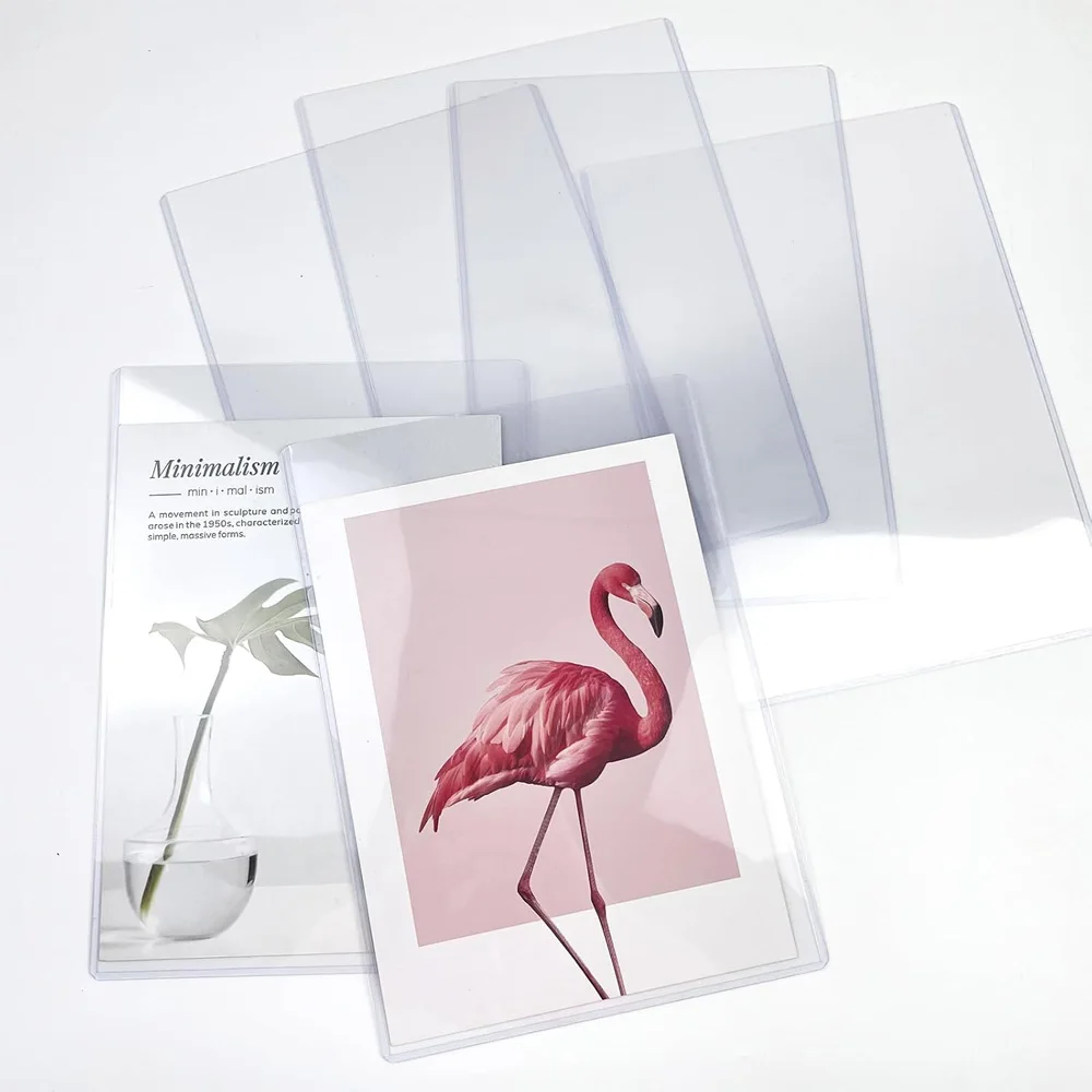 Cubierta protectora de papel para archivos, Protector de libro transparente, funda protectora para libro, funda para carpetas, organizador de archivos impermeable fino, 6 uds.