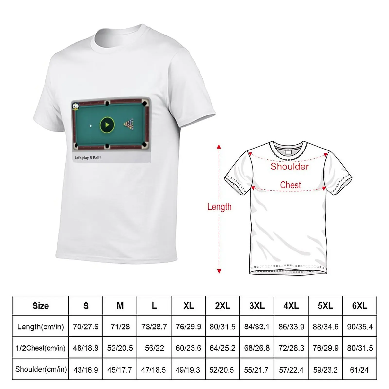 New Game Pigeon 8 Ball Pool T-Shirt cute clothes sports fan t-shirts plus size tops graphic t shirt mens funny t shirts