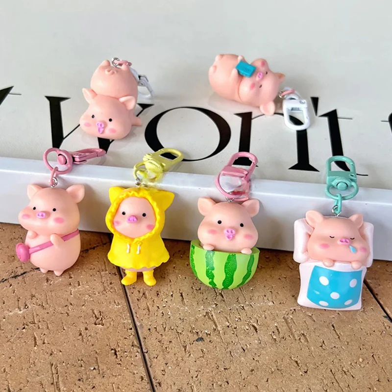 Decorative Cute Pig Keychain Pendant Notebook Diary Decorative Pendant Decorative Nail DIY Cutting Book Decorative Diary