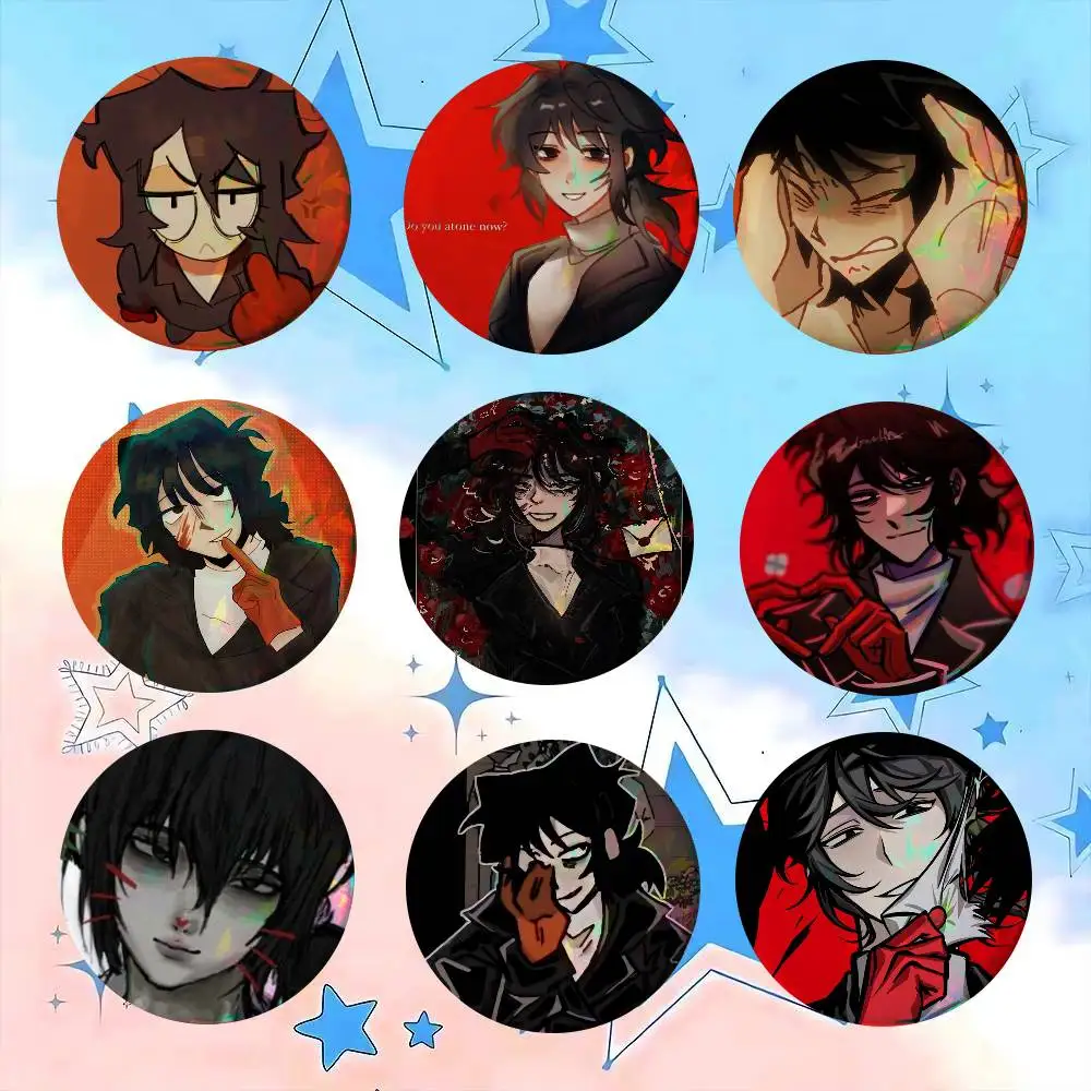 M-Married In Red B-Bok su Custom  Round Badge Game Figure Button Pin Tinplate Brooch Clothes Bag Accessories Friends Gift