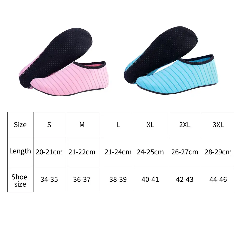 Chaussettes de sports aquatiques pour femmes et hommes, chaussures aquatiques de plongée, chaussures de plongée en apnée pour la plage, la natation, le fitness, la danse, le surf, la rencontre pieds nus