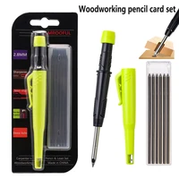 Woodworking Pencil Card Set, Deep Hole Marking and Drawing, with 2.8mm Reliable and Durable Lead, for Carpenters Engineering
