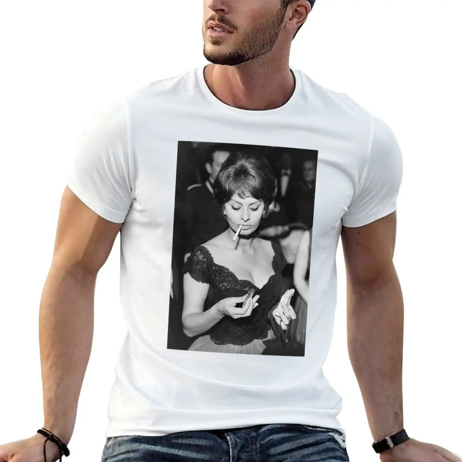 

Natural Passionate Joy Acting Sexy Beauty Sophia Loren Smoking Gift Movie Fans T-Shirt t shirts with prints T-Shirt