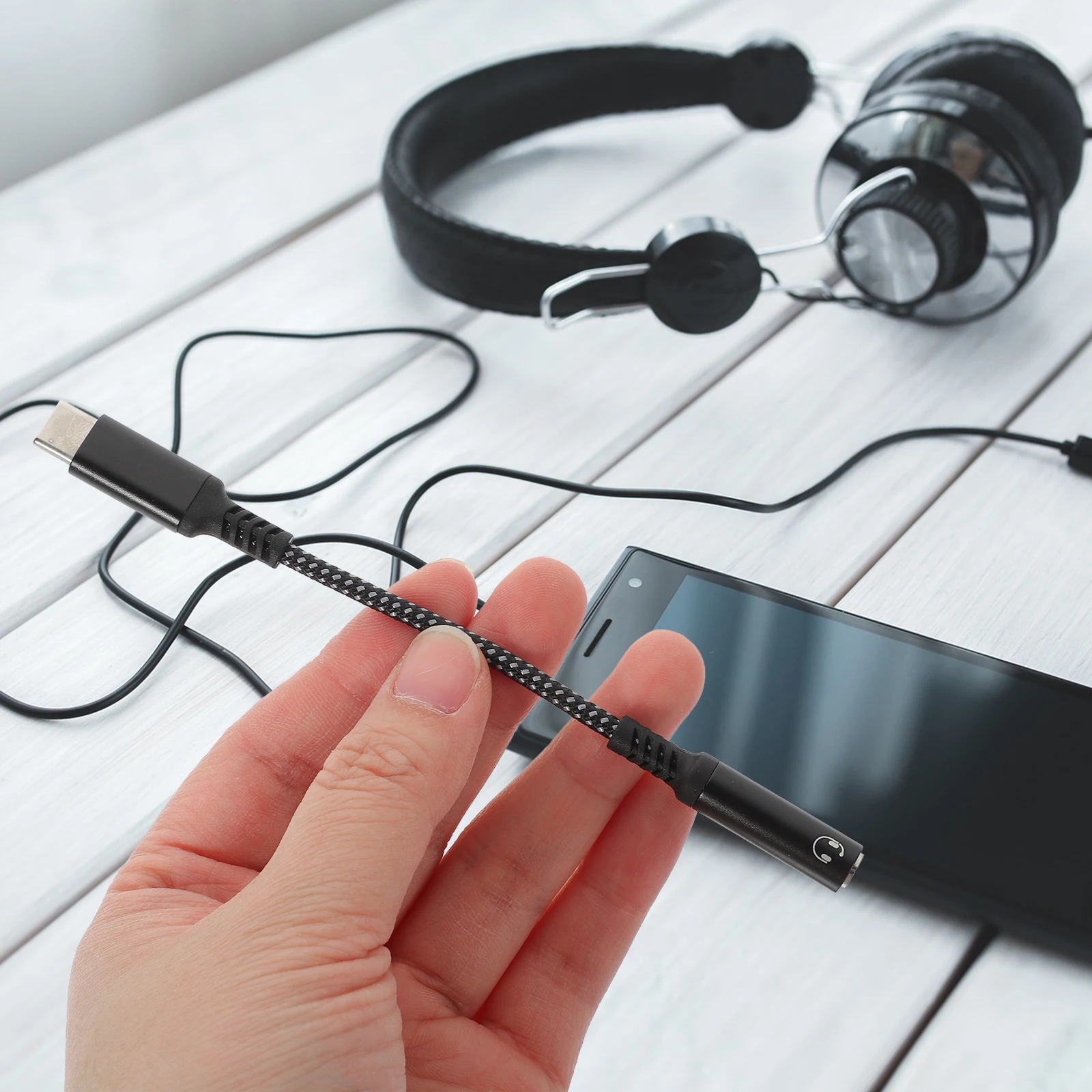 

3 Pcs Type C Headphone Adapter Cable 3.5mm Audio Jack Converter for Smartphone Aluminum Alloy Compact USB C for Mobile