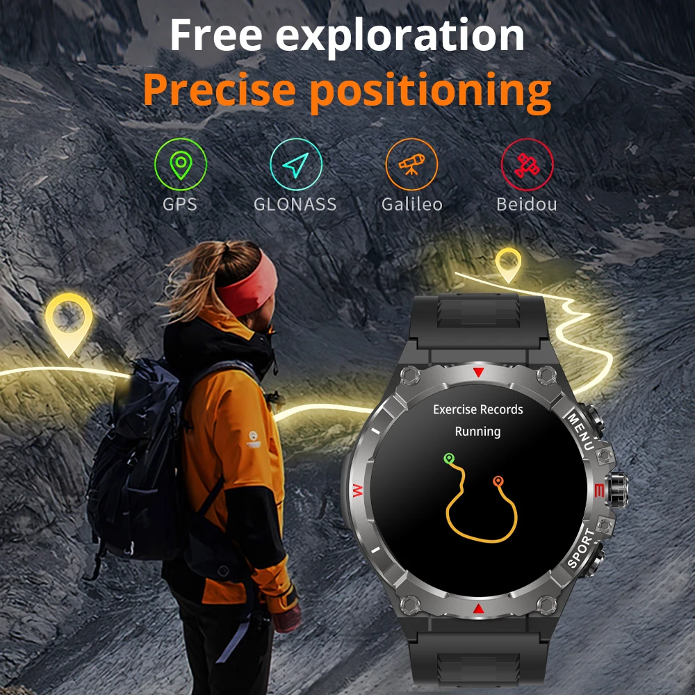 2025 COLMI V76 GPS Smartwatch 1.43" Ultra AMOLED Display Встроенный компас Высотомер Bluetooth Call Smart Watch 500mAh Battery