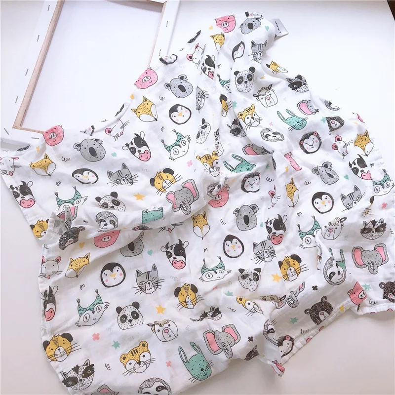 Baby Towel Newborn Bath Towel Muslin Bamboo Fabric Baby Bathrobe Swaddles Infant Blankets Gauze Wrap Sleepsack Stroller Cover