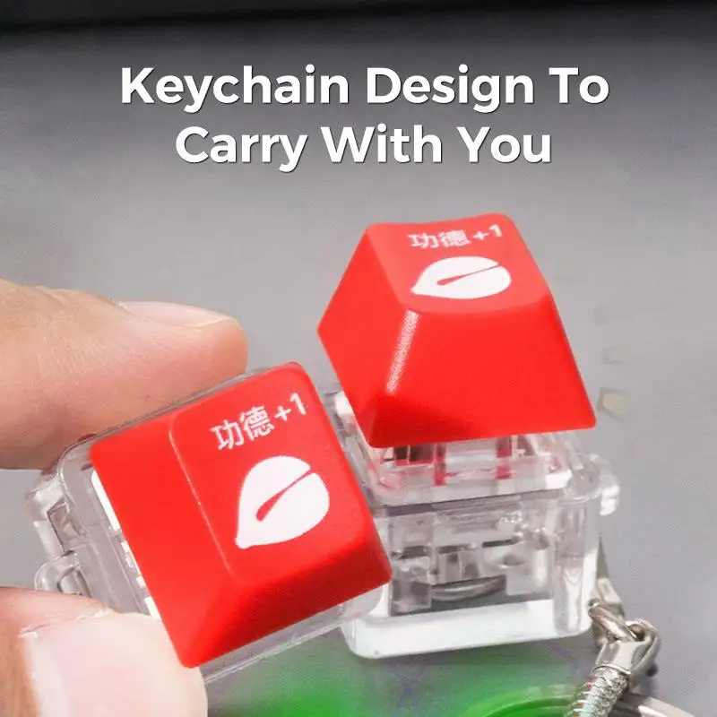 Colorful Mechanical Keyboard RGB Keychain Fidget Tester Small Stress Relief Toy for Coworker Gifts