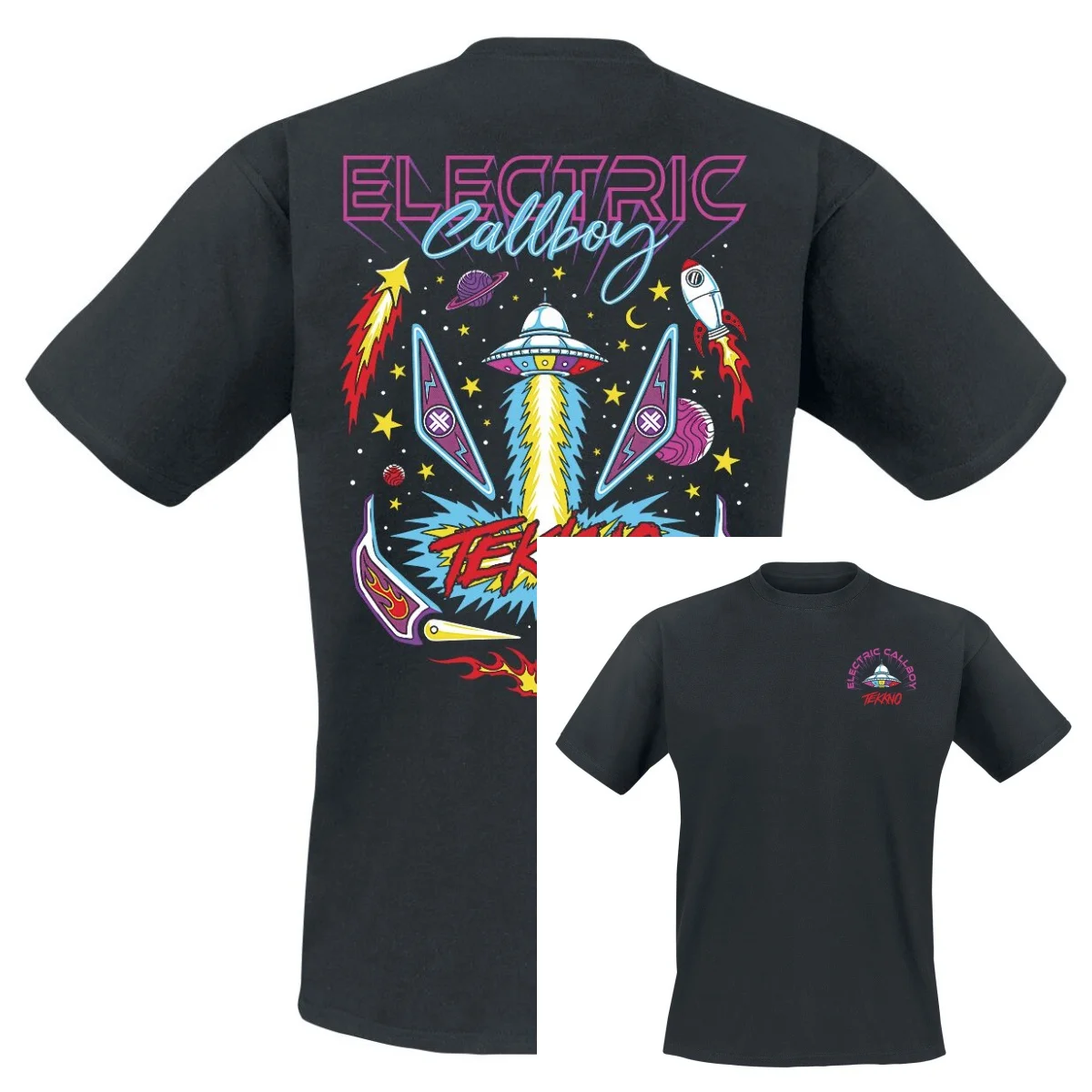 2026 Retro Electric Callboy Cotton Band Shirt Unisex Summer Short Sleeve Fashion Brand Tee Luxury Casual Vintage Ins Y2k