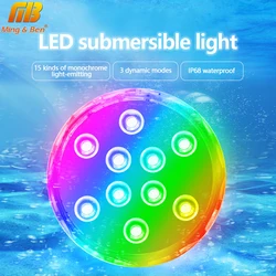 IP68 Waterproof Night Lights Underwater Tools RGB Remote Control LED Lights Home Indoor Decoration Swimming Pool Fish Tank Room