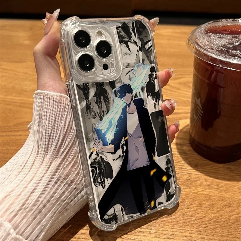 Anime Solo Nivellierung Stoßfest Weiche Fall Für OPPO A38 A18 A17 A5 A9 2020 A52 A53 A54 A60 A36 A96 A16 A15 A77S A57 A78 5G Abdeckung