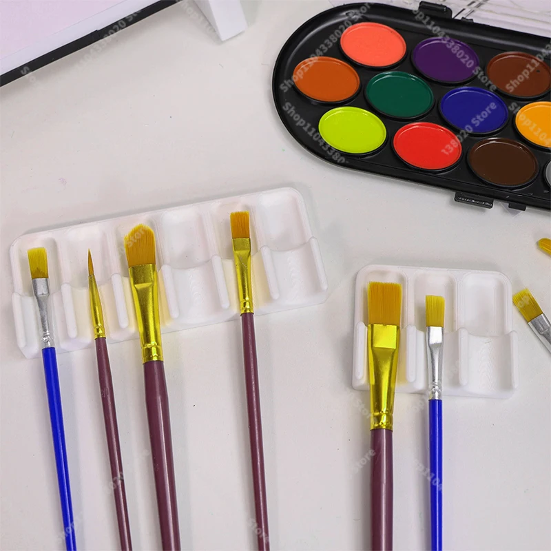 حامل مسند فرشاة الرسم، حامل فرش اللوحات البلاستيكية البيضاء، مساند صينية التنقيط للرسم المختلف #5