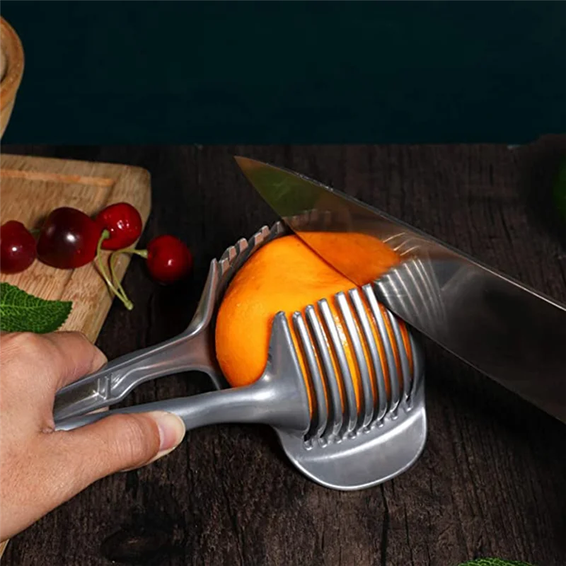 Подставка для томатов, круглая стойка для резки фруктов с ручкой, кухонная стойка для резки картофеля, лимона