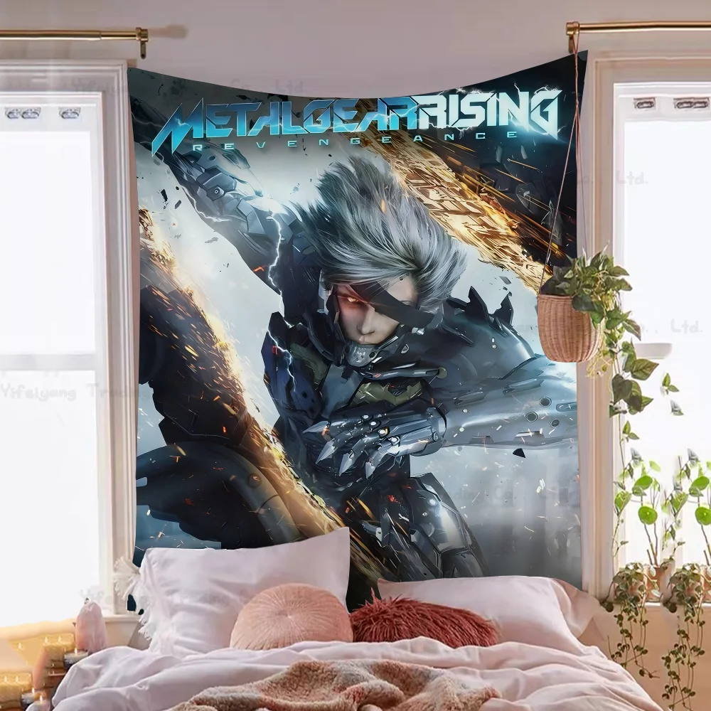 Metal Gear Rising Revengeance Printed Large Wall Tapestry Hanging Tarot Hippie Wall Rugs Dorm Home Decor