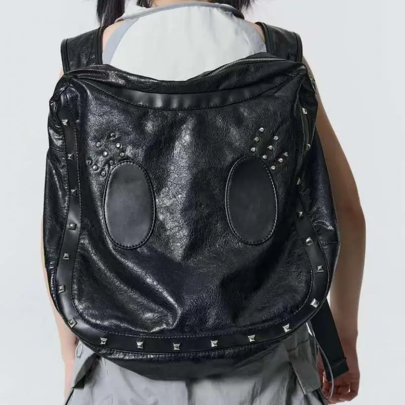 Originele Nieuwe Punk Reflecterende Metalen Klinknagel Rugzak Gepersonaliseerde Multi-Back Single Shoulder Crossbody Tas