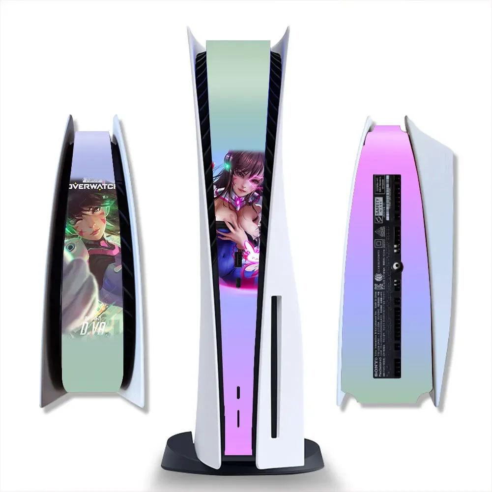 สาว PS5 คอนโซลกลางผิวสติกเกอร์ตกแต่ง Center ป้องกัน Strip ฟิล์มสําหรับ PS5 Center Part DIY Custom Edition