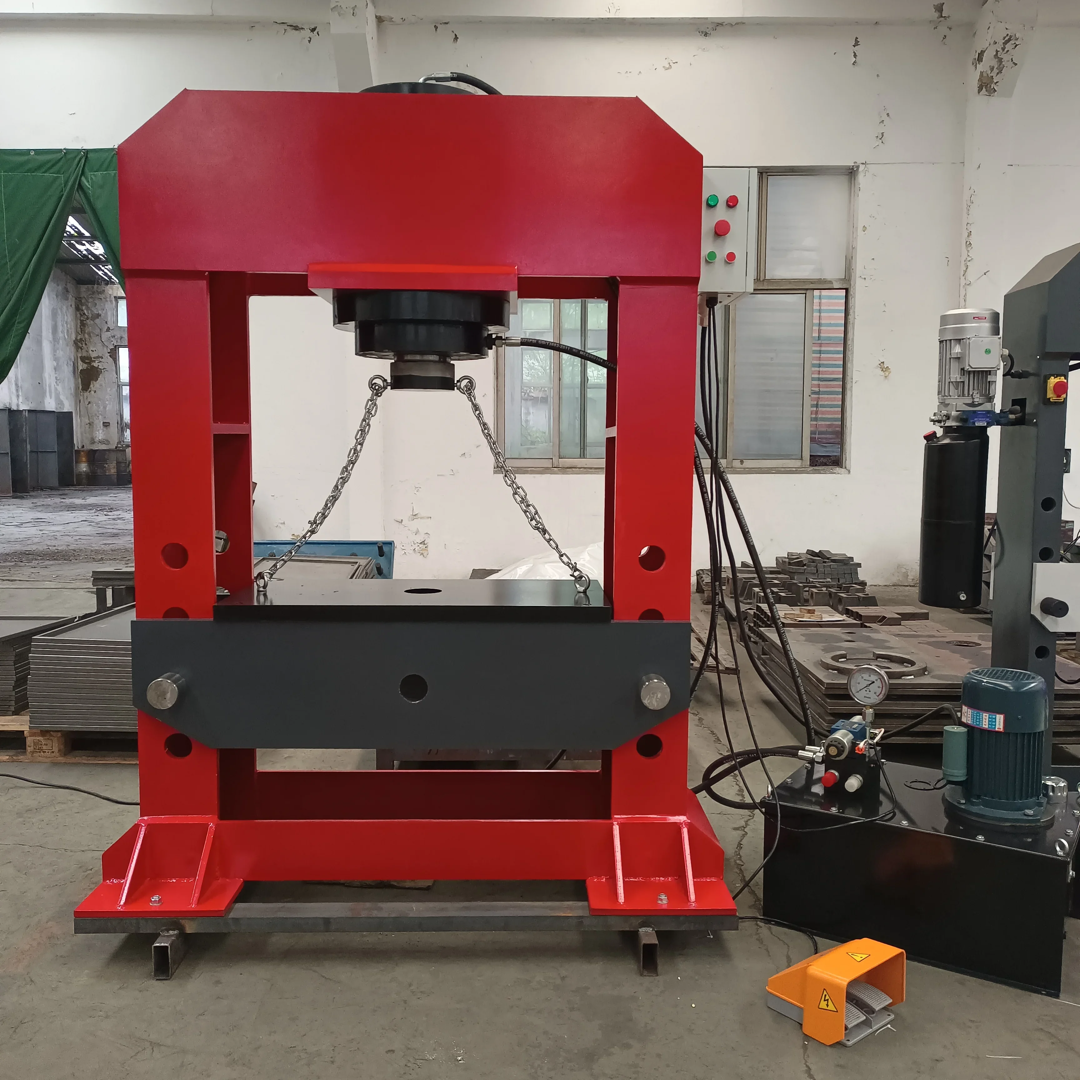 Industrial automatic electro-hydraulic H-frame gantry press machine tool equipment