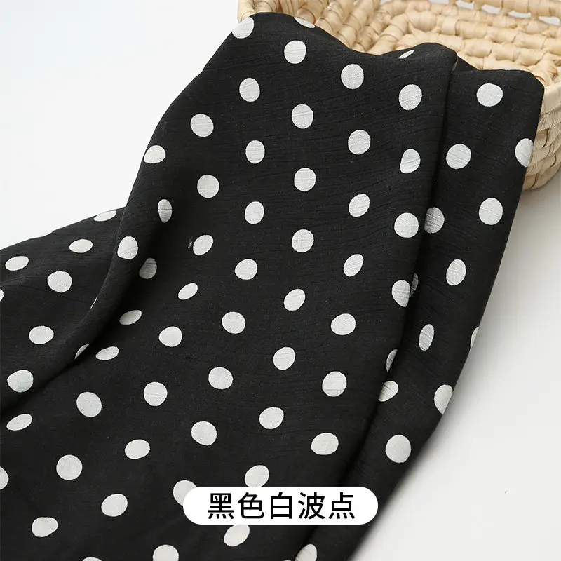 Polka Dot Printing Imitation Cotton Fabric for Sewing
