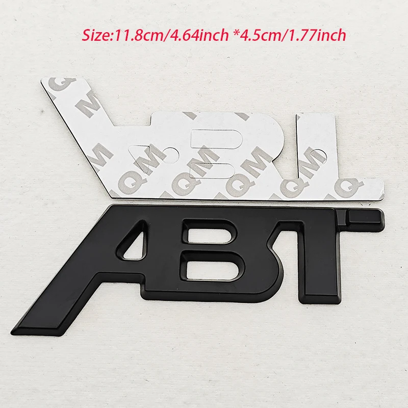 3D Metall Logo ABT Emblem Kofferraum Kühlergrill Abzeichen Für T6 S5 RS7 C8 Q8 RS6 SQ5 Q5 Q7 RS4 A3 8V A6 ABT Aufkleber Zubehör