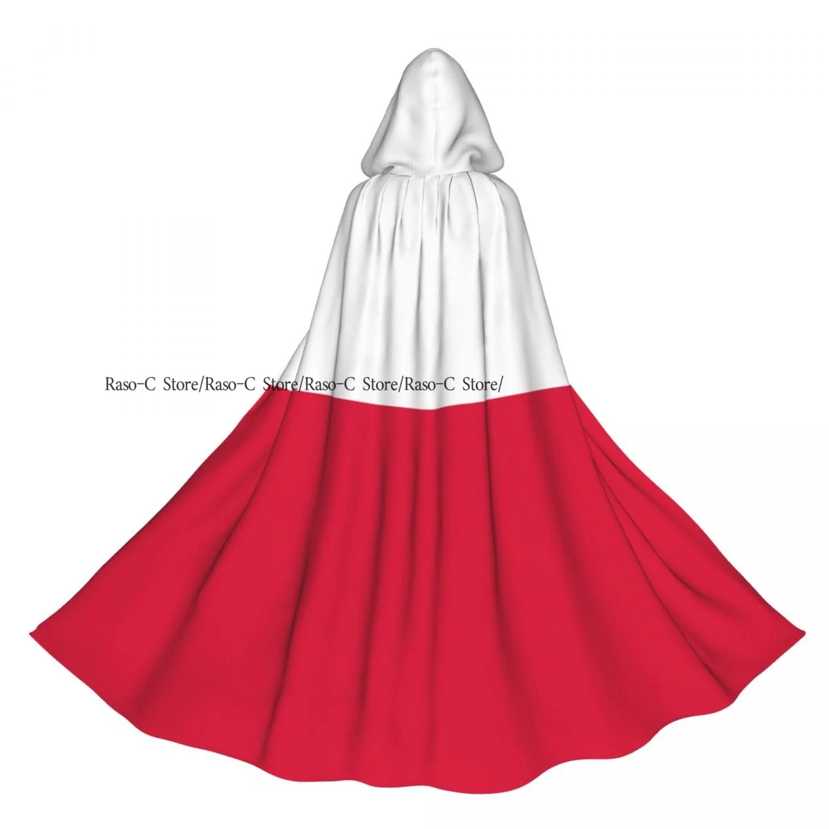 بولندا لامع العلم الجرونج مقنعين عباءة البوليستر للجنسين الساحرة الرأس زي التبعي #5