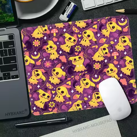 Small Kawaii Pikachu Mouse Pad Cartoon Pokemon Mousepad Computer Gaming Accessories Carpet Office Laptop Gengar Keyboard Deskmat