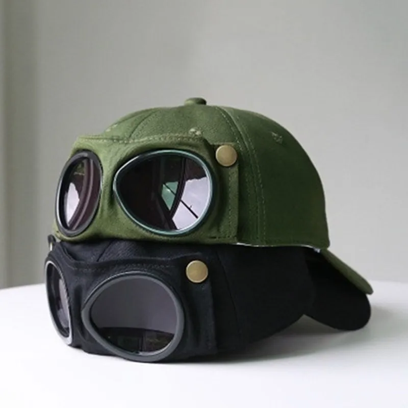 New Aviator Hat Summer Personality Glasses Baseball Cap Female Unisex Sunglasses Male Cap Baseballcap Boys Cap