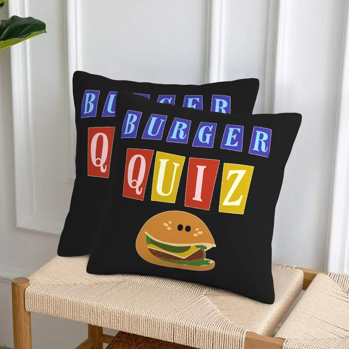 

Наволочка для подушки Burger Quizz New Logo, 2 шт., квадратная, декоративная, для дома и дивана