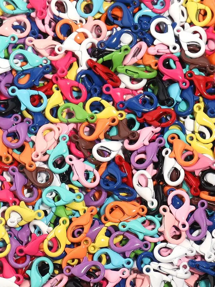 Fermoirs à homard en alliage mixte, 30 piÚces, boucles Kleuren laquées pour la fabrication de bijoux, collier, Bracelet, porte-clés, accessoires