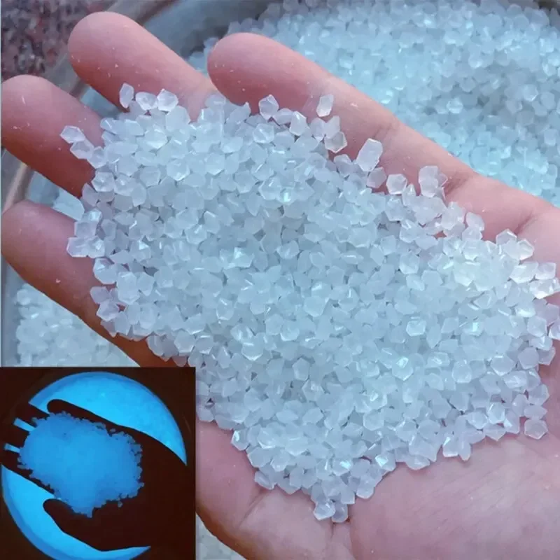 1000 Stück 3–5 mm leuchtender Sand, leuchtet im Dunkeln, Kieselsteine, Hausgarten, Hof, Außenweg, Rasendekorationen, Aquarium, Aquarium-Dekoration