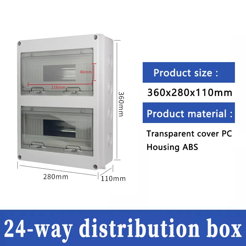 HT-serie IP65 Mcb Breaker Box Distributiebeschermingsbox Levering Elektronische Din Rail-behuizing voor stroomonderbreker aan de muur