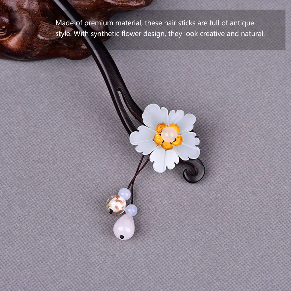 

Retro Hairpin Women Accessory Simple Fashion Decorative Wedding Chinese Style Hair Stick Durable Vintage Bamboo Wooden
