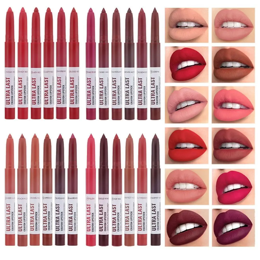 Vochtmatte Lipliner Nieuwe Fluwelen Gladde Matte Nude Lippenstift Langdurige Hydraterende Voedende Matte Lippenstift