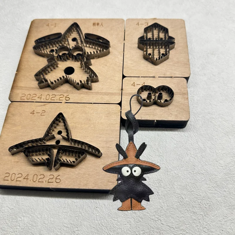 Die Cut Mold for Scarecrow Hat Man Leather Keychain, Hand Template Handmade Bag Decor Craft Tool