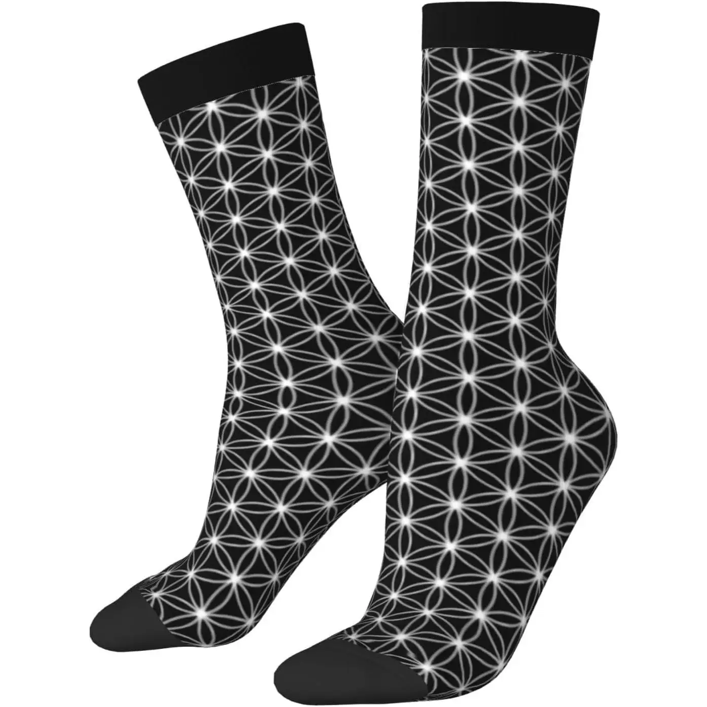 

Flower Of Life Sacred Geometry Socks For Men Women Gifts Unisex Novelty Casual Dress Socks Breathable Non-slip Sports Socks