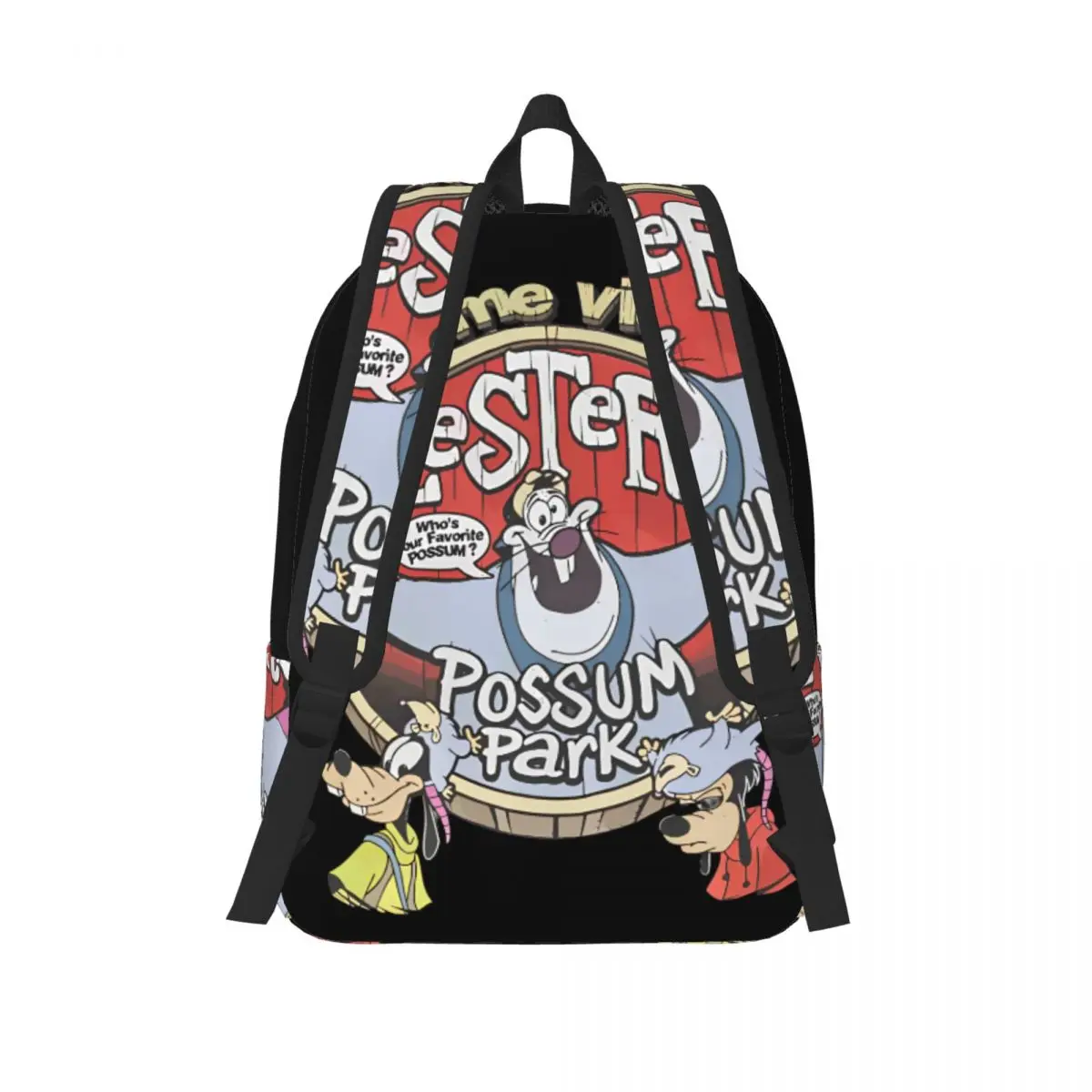 A Goofy Movie Lester's Possum Park Zaino alla moda Durevole Zaino da lavoro per scuola superiore per uomo Donna Borse di tela per computer portatile