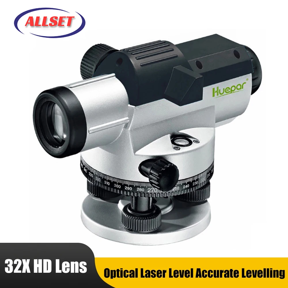 

32X Optical Laser Level Accurate Levelling Tool Optical Level Instrument Self-levelling Height/Distance/Angle Measuring Wood