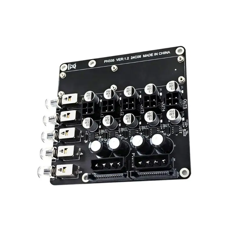 R53C Hard Disk Drive Power Control Module for Desktops 15Pin 2x 4Pin to 4Pin 5/12V Power Supply