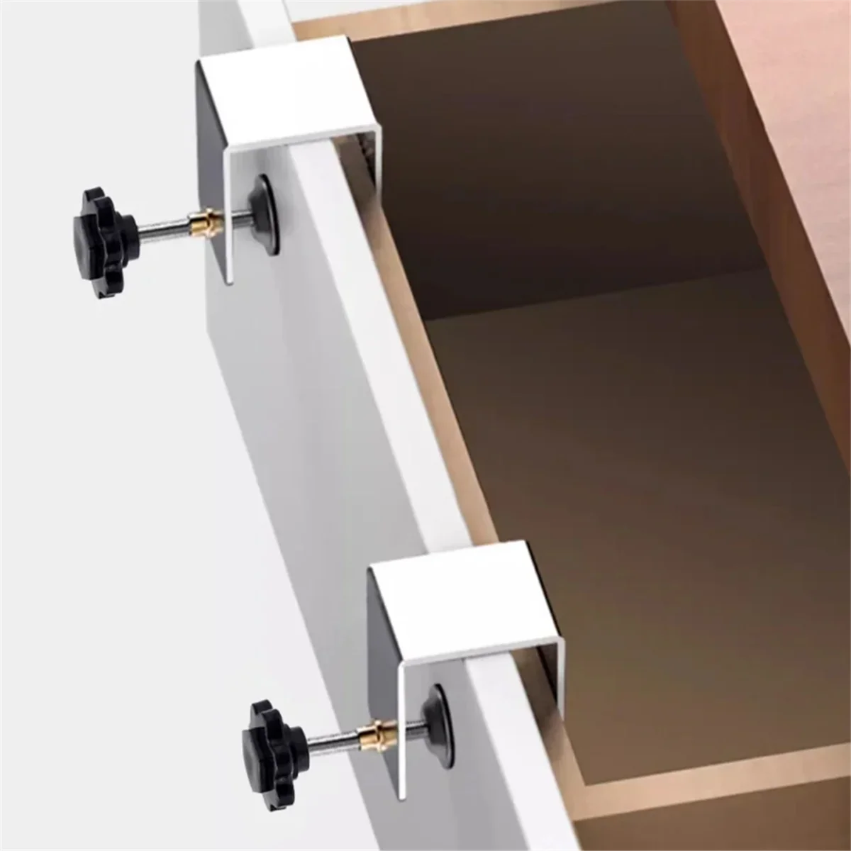 ONCE C abrazadera gabinete Hardware plantilla cajón Clip de fijación para instalar puerta cajón herramientas de carpintería flexibles 4 Uds básico