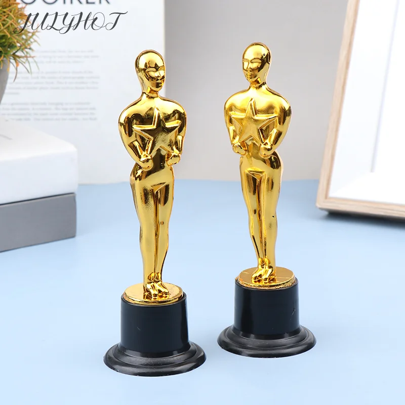 

Little Golden Man Statue Trophy Children's Competition Award Medal Home Decor Figurines Ornaments